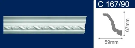 Купить Плинтус потолочный 67x59x2000мм, Solid в интернет-магазине Akvilon.kz