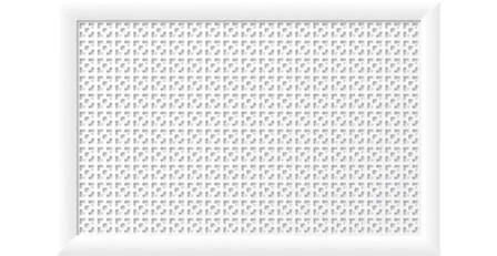 Купить Экран МДФ для радиатора 900x600мм ДАМАСКО белый, Stella в интернет-магазине Akvilon.kz