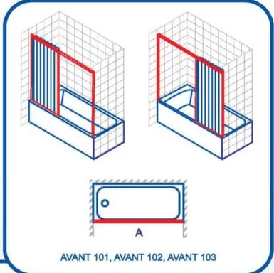 Купить Каркас д/душ. шторки AVANT 148-152x150 в интернет-магазине Akvilon.kz
