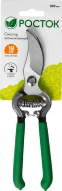 Купить Секатор цельнокованый рез до 18 мм 200 мм, Росток в интернет-магазине Akvilon.kz