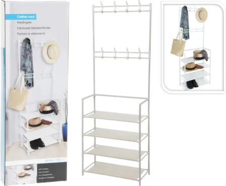 Купить Вешалка для одежды со стеллажом 60x26x155 см, Koopman в интернет-магазине Akvilon.kz