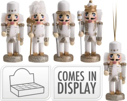 Купить Декорация подвесная Щелкунчик разм. 4x3,5x9см в асс, Koopman в интернет-магазине Akvilon.kz