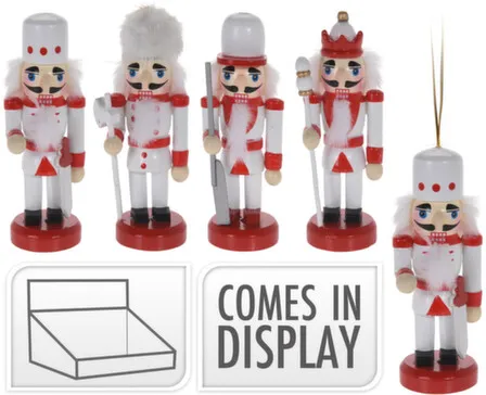 Купить Декорация подвесная Щелкунчик разм. 4x3,5x9см в асс, Koopman в интернет-магазине Akvilon.kz