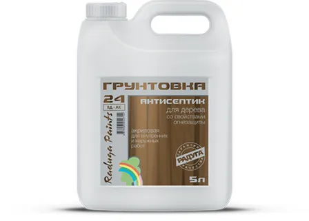 Купить Грунтовка акриловая Радуга-24 антисептик для дерева 5кг в интернет-магазине Akvilon.kz