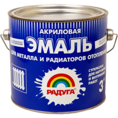 Купить Эмаль Радуга-178 акриловая для металла и радиаторов 3 Полуглянцевый в интернет-магазине Akvilon.kz