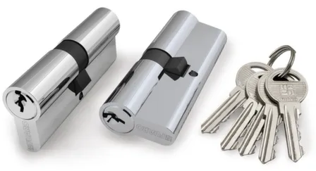 Купить Цилиндровый механизм симметричный 100 ZA CP 30+10+30 мм хром, Punto в интернет-магазине Akvilon.kz