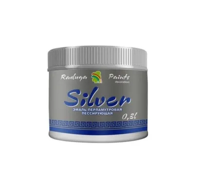 Купить Эмаль акриловая Радуга-117 Silver, перламутр, 0,3 кг, Радуга в интернет-магазине Akvilon.kz