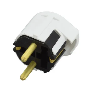 Купить Вилка штепсельная, угловая, с боковым подводом, с заземляющим контактом, Bylectrica в интернет-магазине Akvilon.kz