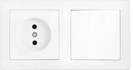 Купить Блок выключателя с розеткой, одноклавишный, скрытой установки, Bylectrica в интернет-магазине Akvilon.kz