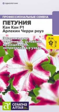 Купить Цветы Петуния Кан Кан Арлекин Черри роуз крупноцветковая, Семена Алтая в интернет-магазине Akvilon.kz Купить Цветы Петуния Кан Кан Арлекин Черри роуз крупноцветковая, Семена Алтая в интернет-магазине Akvilon.kz