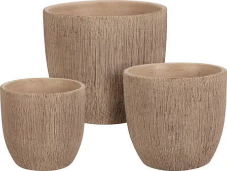 Кашпо для цветов, набор из 3шт: 20x17,8см / 16,5x15,5см / 13,5x12,5см, Koopman в интернет-магазине Akvilon.kz