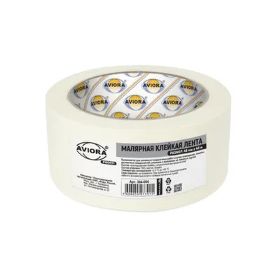 Купить Креппированная клейкая бумажная/ малярная лента, 48 мм х 40 м, AVIORA в интернет-магазине Akvilon.kz