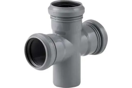 Купить Крестовина прямая для внутренней канализации d 50/50/50 мм, РТП в интернет-магазине Akvilon.kz