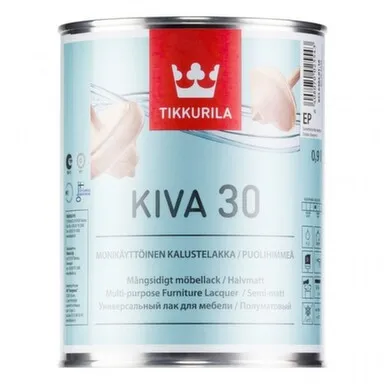 Купить Лак акрилатный KIVA 30 EP п/мат 0,9л в интернет-магазине Akvilon.kz