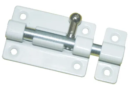 Купить Задвижка накладная №4 белая, Тех-Креп в интернет-магазине Akvilon.kz