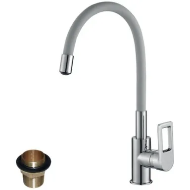 Купить Смеситель для кухни с высоким гибким изливом, Rossinka в интернет-магазине Akvilon.kz