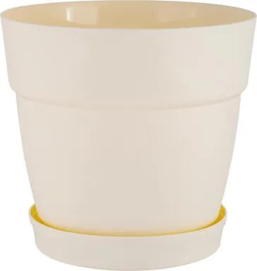Купить Горшок для цветов InGreen Villa de Fiori 2 л D170 мм с фикс поддоном, белоснежный жасмин в интернет-магазине Akvilon.kz