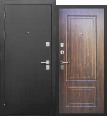 Купить Дверь металлическая Толстяк 9 см (букле черный) Грецкий орех 960мм Левое, Феррони в интернет-магазине Akvilon.kz