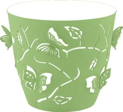Купить Горшок для цветов Plast Team Butterflies 5,3 л D225 мм круглый 225x225x208 мм зеленое яблоко в интернет-магазине Akvilon.kz