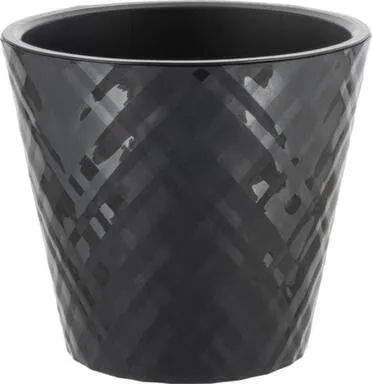 Купить Горшок для цветов InGreen Manhattan 1,6 л D160 мм c дренаж вставкой, оникс в интернет-магазине Akvilon.kz