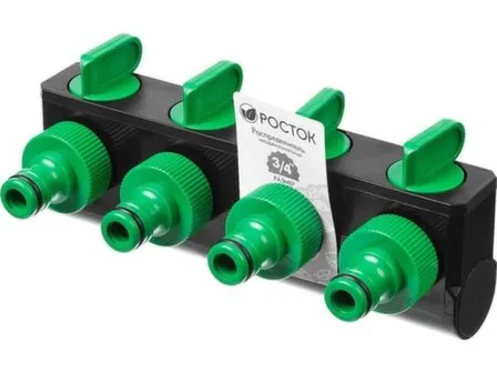 Купить Распределитель четырехканальный внешняя резьба-соединитель 3/4", Росток в интернет-магазине Akvilon.kz