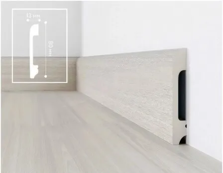 Купить Плинтус 80x13x2000мм UHD Polymer, Solid Дуб Млечный в интернет-магазине Akvilon.kz