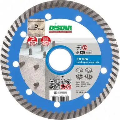 Купить Алмазный диск для УШМ Ø125x22,23 Turbo Extra (5D), Distar в интернет-магазине Akvilon.kz