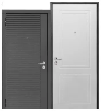 Купить Дверь металлическая Прораб Серебро графит/Белый Прораб в интернет-магазине Akvilon.kz