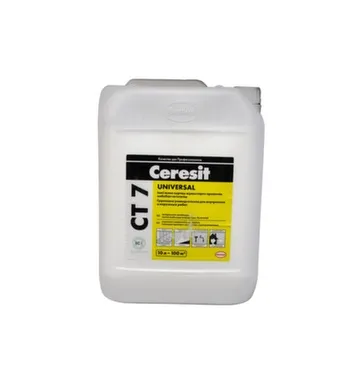 Купить Грунтовка CT7 универсальная для пористых и сильновпитывающих оснований 10 л, Ceresit в интернет-магазине Akvilon.kz