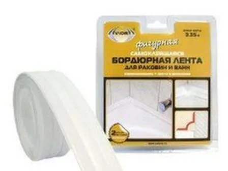 Купить Бордюрная лента для раковин и ванн ( фигурная ) 38 мм х 3,35 м, AVIORA в интернет-магазине Akvilon.kz