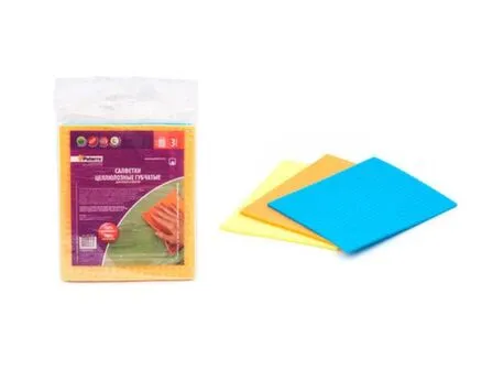 Купить Салфетки целлюлозные губчатые 3шт, Paterra в интернет-магазине Akvilon.kz