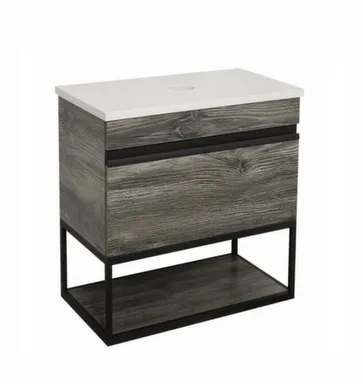 Купить Тумба подвесная Iron loft со столешницей White Gloss 65 см, Аква Родос в интернет-магазине Akvilon.kz