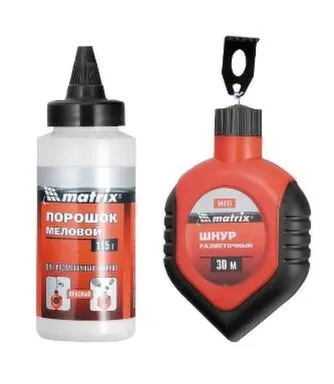 Купить Шнур разметочный в пластмассовом обрезиненном корпусе, порошок красный Matrix в интернет-магазине Akvilon.kz