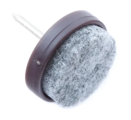 Купить Пункт пластмассовый с гвоздем и фетровой прокладкой 19 мм, коричневый, 4 шт, Стройбат в интернет-магазине Akvilon.kz