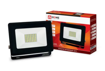 Купить Прожектор светодиодный черный СДО 30W IN HOME в интернет-магазине Akvilon.kz