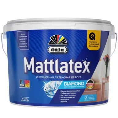 Купить Краска водно-дисперсионная латексная Mattlatex RD100, база 3, 9 л, Dufa в интернет-магазине Akvilon.kz