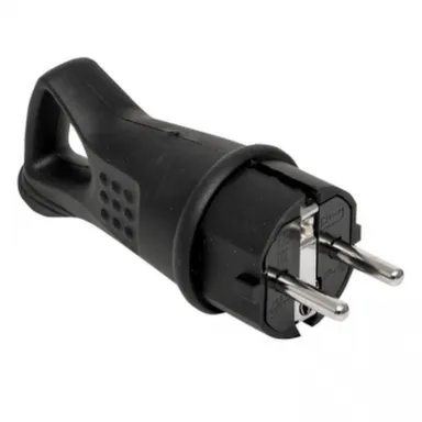 Купить Вилка угловая, однофазная 2P+PE 16A IP44 с кольцом EKF в интернет-магазине Akvilon.kz