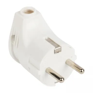 Купить Вилка угловая с/з белая 16А 250В EKF PROxima в интернет-магазине Akvilon.kz