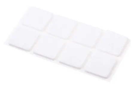 Купить Пункт фетровый самоклеящийся 25x25 мм, белый, 8 шт, Стройбат в интернет-магазине Akvilon.kz