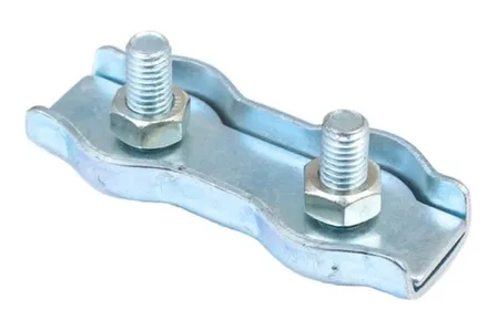 Купить Зажим троса Duplex 8 мм, белый цинк, 1 шт, Стройбат в интернет-магазине Akvilon.kz