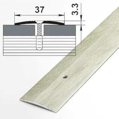 Купить Порог одноуровневый стыкоперекрывающий 37x1800 мм дуб выбеленный, Лука в интернет-магазине Akvilon.kz