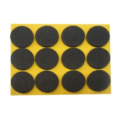 Купить Пункт фетровый самоклеящийся D24 мм, темный, 12 шт, Стройбат в интернет-магазине Akvilon.kz