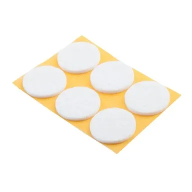 Купить Пункт фетровый самоклеящийся D28 мм, белый, 6 шт, Стройбат в интернет-магазине Akvilon.kz