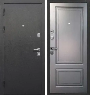 Купить Дверь металлическая 9 см Толстяк (букле черный) Ясень графит эмаль Феррони 860 Левое в интернет-магазине Akvilon.kz