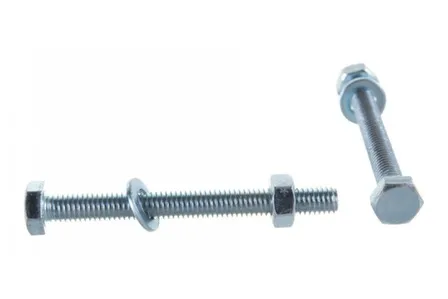 Купить Болты DIN 933 М 6x60 с гайк.и шайб. (белый цинк 4 шт), Стройбат в интернет-магазине Akvilon.kz