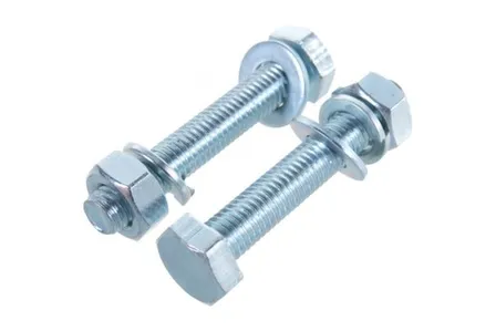 Купить Болты DIN 933 М10x60 с гайк.и шайб. (белый цинк 2 шт), Стройбат в интернет-магазине Akvilon.kz