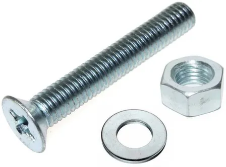 Купить Винты пот. DIN 965 М6x30 с гайк.и шайб. (белый цинк 6 шт), Стройбат в интернет-магазине Akvilon.kz