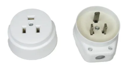 Купить Разъем соединительный для электроплиты белый, вилка и розетка, UNIVersal в интернет-магазине Akvilon.kz