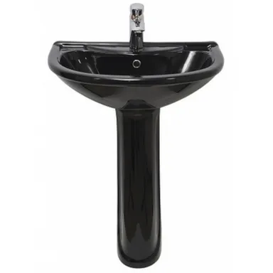 Купить Умывальник на пьедестале Престиж черный 63 см, Оскольская Керамика в интернет-магазине Akvilon.kz