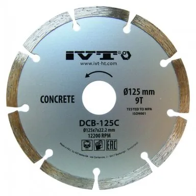 Купить Диск алмазный по бетону Ø125 мм, IVT в интернет-магазине Akvilon.kz